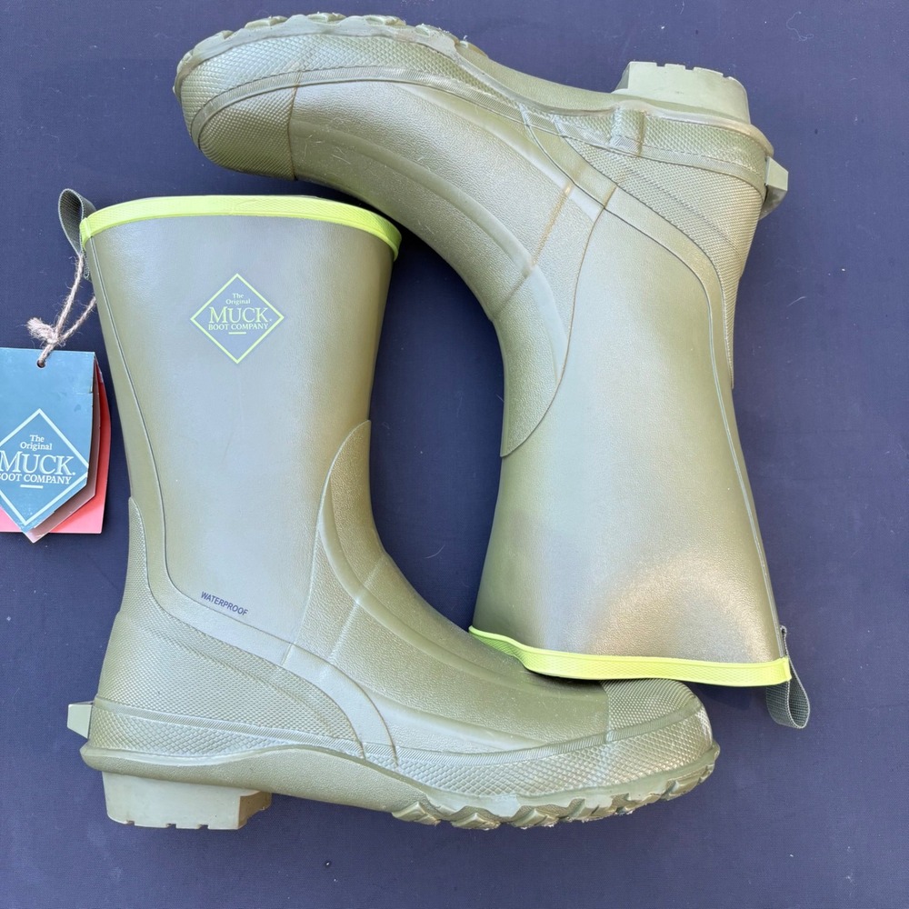 Muck Boot Company Harvester Mens Green Rubber Work Boots MRBMM300 Size 10